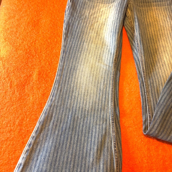 The Ragged Priest retro boho faded stripes flare bootcut jean NWT - Picture 4 of 11